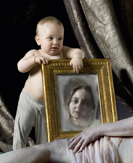 Nicola artefacta y Aquiles, como Venus y Cupido, seg&uacute;n Vel&aacute;zquez