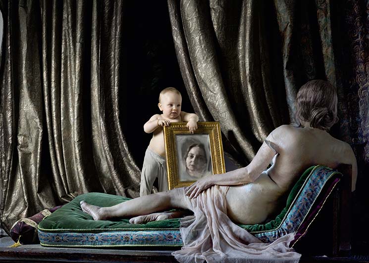 Nicola artefacta y Aquiles, como Venus y Cupido, seg&uacute;n Vel&aacute;zquez