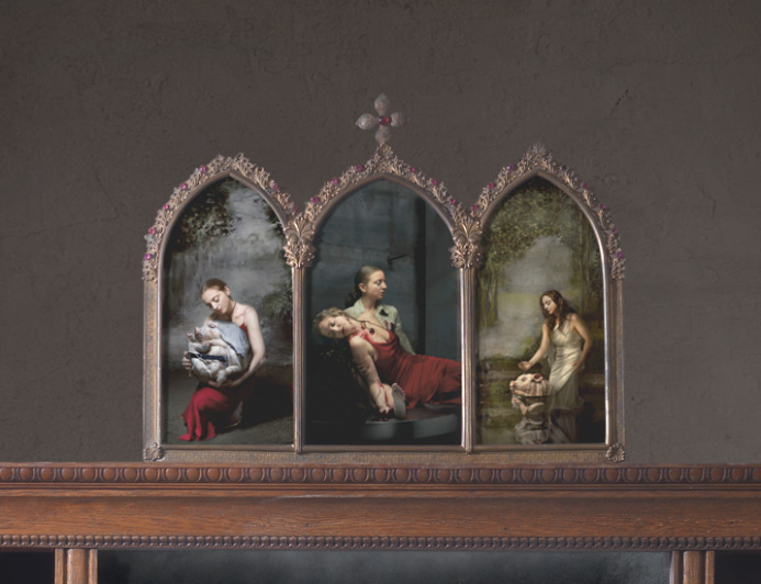 Nicola en el espejo, seg&uacute;n Vermeer